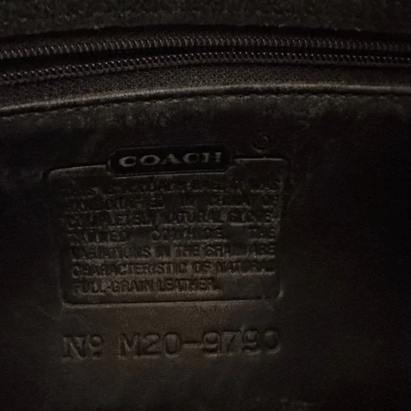 Vintage Coach Black Leather Shoulder Bag crossbody - Picture 8 of 13